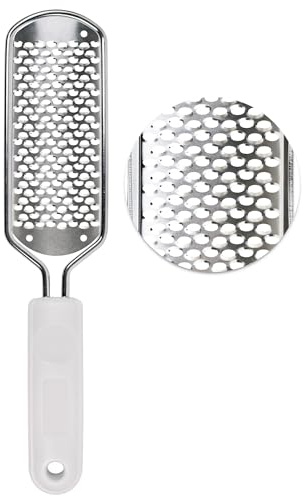 OWIIZI Foot File Pedicure Foot Scrubber for Callus Remover, Stainless Steel Foot Exfoliator Grater Feet Rasp Scraper Hard Cracked Dead Skin Removers for Wet and Dry Foot