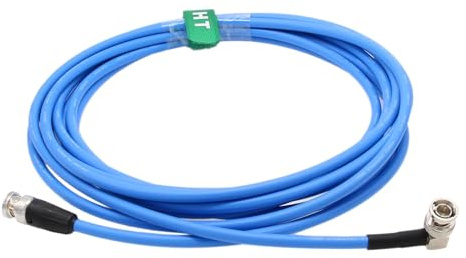 HangTon 12G 4K Raw SDI cavo video coassiale BNC a BNC Canare LV-61S 75 ohm per Sony FS7 FX9 FX6 ARRI telecamera Monitor flessibile schermato 1,5 m blu angolo retto a diritto