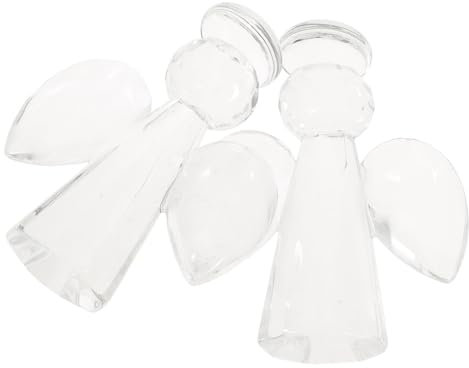 MAGICLULU 2stücke Glas Engel Dekoration Engel Figur Für Wohnzimmer Garten Balkon Schlafzimmer Als Geschenk Für Freunde Exquisit Und Filigran