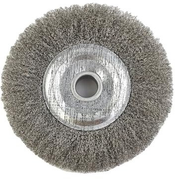 SBTRKT Brosse à Roue métallique sertie en Acier Inoxydable, 5 Pouces, 125 Mm, for polir Les abrasifs dans Une meuleuse d'établi, 1 pièce