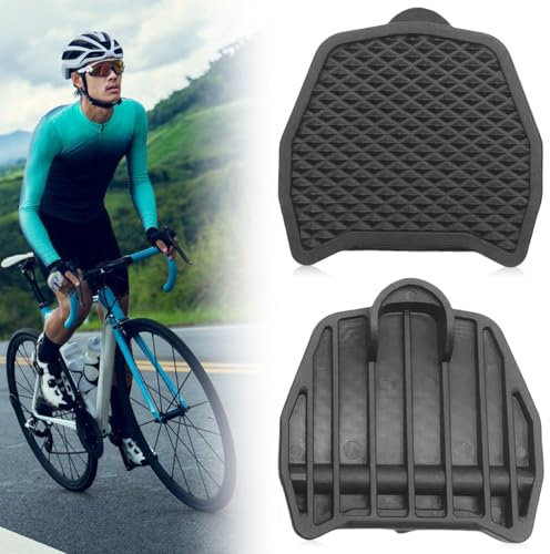 Road Bike Pedalaufsatz Adapter Kompatibel mit Shimano SPD-SL,Pedal Plate, PP Adapter Clipless Pedale,klickpedale für Grip und Komfort,Ersatz Pedalkonverter,Ändert Klickpedale zu Flats(Schwarz)