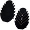 Lot de 2 Presentoir Collier avec 5 Encoches Porte PréSentoir Bijoux Diy Crafts Support de PréSentation de Bijoux de Bureau Présentoir Collier Support Velours Porte Bijoux pour Collier, Pendentif