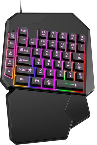 Fruusv Clavier de ergonomique, clavier à main, clavier programmable