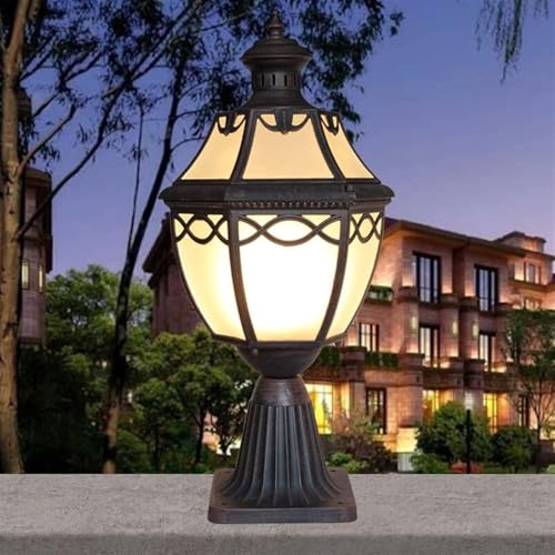 Quality Wall Lamps Neixy Luxury Elegant Outdoor Waterproof Column Lamp Traditional Aluminum Glass E27 Socket Garden Lawn Wall Courtyard Indoor Chandelier,
