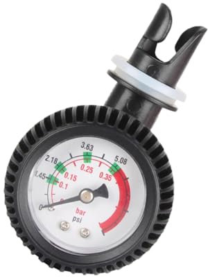 GAROZATION Luftdruckmessgerät Psi Mit Luftthermometer Und Ventilpumpe Für Schlauchboote Gummiboote Surfbretter Zubehör