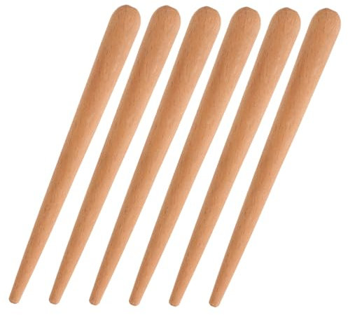 COSMEVIVI 6 Stück Fisch Frosch Schaber, Naturholzstäbe, Klassische Rhythmusstäbe, Holz Schlaginstrument, Rhythmus Schlagstäbe Für Kinder, Guiro Stöcke Aus Holz, Musikstäbe, Rhythmusstäbe