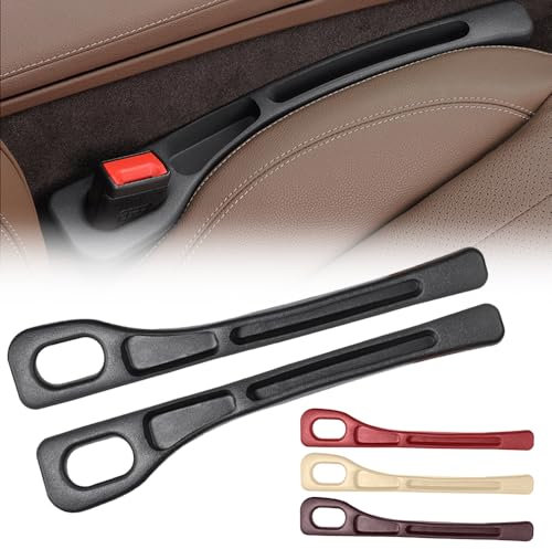 Car Seat Gap Filler Organizer, 2025 Upgraded Universal Vehicle Side Gap Filler, Premium PP Car Boot Organiser, Vehicle Mounted Leak Proof Filling Strip, Storage for Seats Filler (Black)