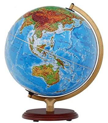 Mappamondo 2 in 1 illuminato a LED con robusto supporto in legno, mappamondo educativo per bambini e adulti