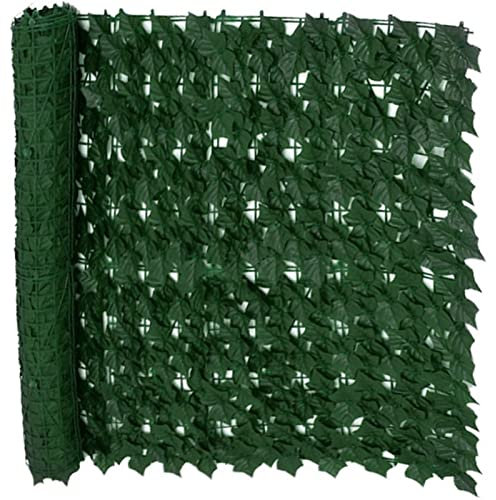 Pannelli decorativi a traliccio – Siepe artificiale per recinzione privacy rotolo per giardino schermante, anti-UV, alta privacy, foglie verdi realistiche, design creativo, colore verde, opzioni di