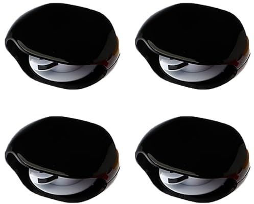 Automatic Cord Reel, Retractable Recovery Cord Reel Wire Collection Organizer, for USB Cables, Headphone Cable, Data Charging Cable Tangle (4*Black)