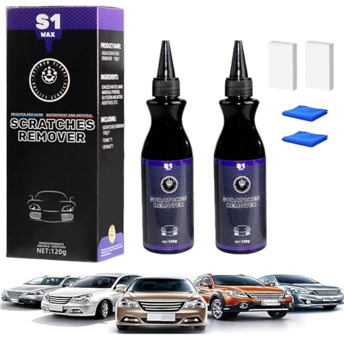 Reparador Arañazos Coche,120gx2pc Quita Arañazos Coche,Crema Reparadora de Arañazos,Pulimento Coche Arañazos,Car Scratch Repair,Repara Arañazos de Coche,Adecuado para Varias Superficies de Automóviles