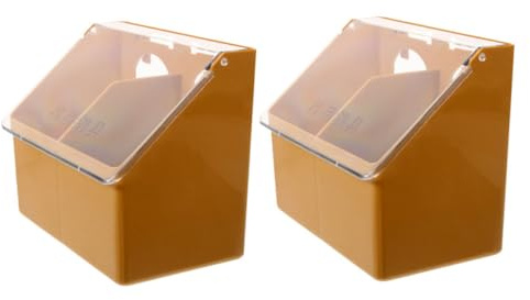 VICASKY 2 Pièces Distributeur Nourriture Oiseaux Compartiments Résistant Fixation Facile Accessoires Volière pour Perroquet et Perruche Bol Alimentation avec Capacité