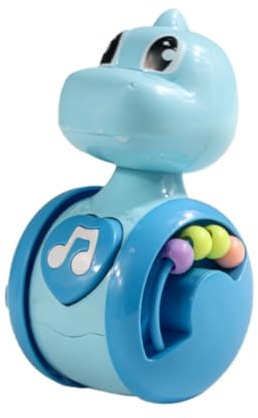 Dickly Dinosaur Wobbly Toy, Crawling Toy for Babies, Developmental Toy for 0-3 Years, Blue
