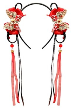 Kinder Toupet Zopf Antik Manner Stirnband Blume Zubehör Langhaar Prinzessin Haarteil Cosplay Geflochtene Perücken für Mädchen