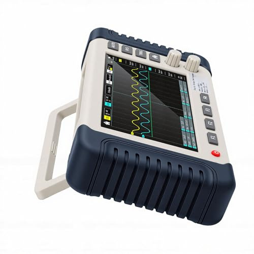 Luocute Oscilloscopio Multifunzione 3 in 1, Larghezza di Banda 100 MHz, Frequenza di Campionamento 1GSa/s con Touch Screen e Generatore di Segnali per Test Elettronici Automobilistici,