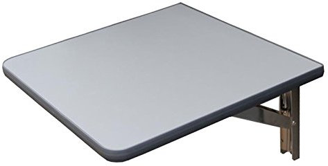 Wandklapptisch mit Edelstahl Klappenaussteller Anthrazit-Metallic B30 x T40 cm