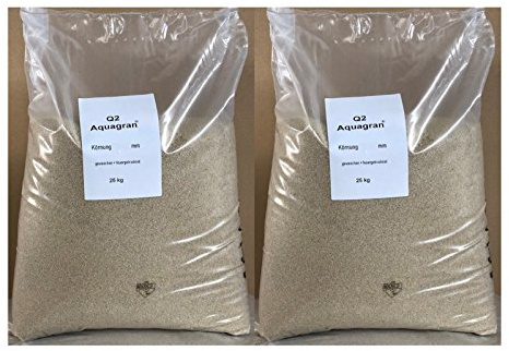 2 x 25 kg Filtersand 0,4-0,8 mm Quarzsand für Sandfilteranlage Poolfilter