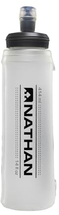 Nathan Weiche Flasche mit Beißverschluss, faltbare Wasserflasche für Flüssigkeitszufuhr, flexible weiche Flasche, 400 ml