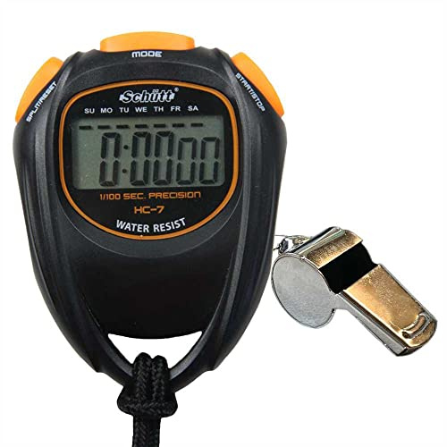 Schütt Stoppuhr HC-7 | Digitale Multifunktions-Stoppuhr mit großem Display | Einfacher Batteriewechsel | Guter Druckpunkt | Hobby, Sport & Freizeit | Spritzwasserfest | Für Kinder geeignet