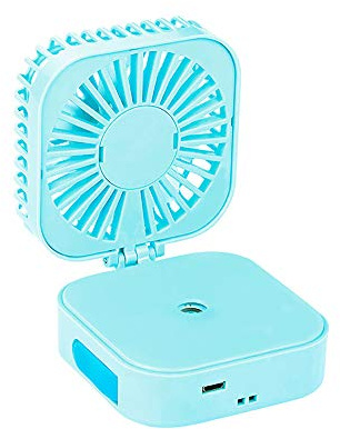 Jia Hu - 1 ventilador de pulverización de agua, ventilador USB, ventilador de escritorio, ventilador de mesa, ventilador de mesa, ventilador para casa, viajes, oficina