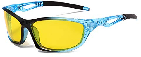 Long Keeper Occhiali da Guida per Uomo e Donna di Moda Occhiali per la Visione Notturna per Ciclismo, Corsa, Pesca, Guida