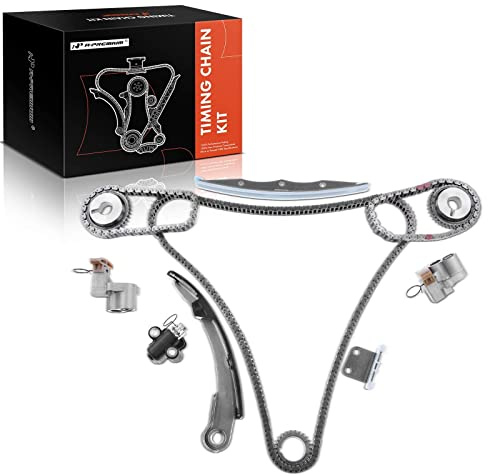 A-Premium 12PCS Engine Timing Chain Kit W/Tensioner & More [fits DOHC, 6Cyl 3.5L, VQ35DE] Compatible with Nissan Maxima 2002-2008, Altima 2002-2006, Murano 350Z 2003-2007, Quest 2004-2009