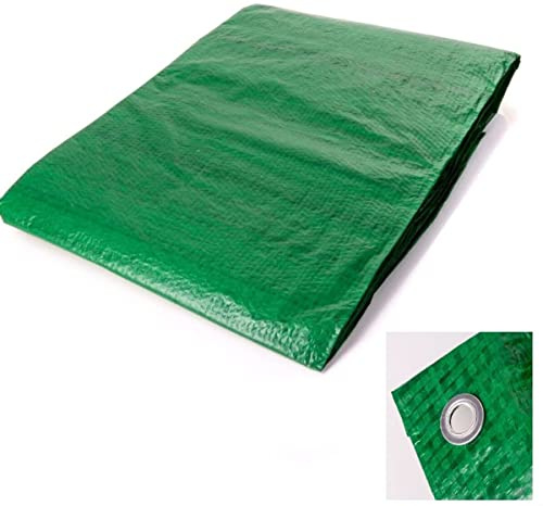 Vision4ever 1Pcs Green Color Huge 3.5m x 5.4M Large Ground Sheet/Trailer Van Cover Tarp/Waterproof Tarpaulin Easy To Use and Fit