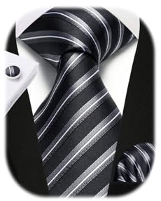 Enlision Herren Krawatte Hochzeit Krawatten Krawatte und Einstecktuch Manschettenknöpfe Set Seide Paisley Seidenkrawatte mit Taschentuch Einfarbig in Verschiedenen Farben