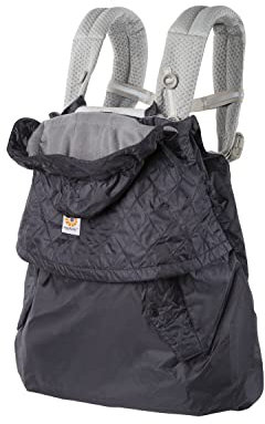 ERGObaby Wintercover, Regenschutz und Kälteschutz mit Fleece-Innenfutter für alle Babytragen, Allwetterschutz mit wasserabweisender Hülle, Charcoal