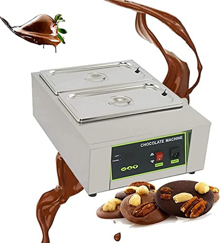 Melting Pot Professionale per Cioccolato, Macchina per Temperare Cioccolato Elettrica da 1000 W, Melting Pot Commerciale per Cioccolato, Scaldavivande in Acciaio Inossidabile, Scioglitore per CIO