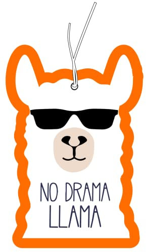 2 x No Drama Llama albero profumato auto divertente, diffusore di profumo auto tuning, auto air freshener, ciondolo profumato auto