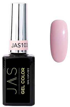 JAS Gel Polish Nude Neutral Colours Gel Nail Polish, Nude pink, Light, blush, Pale pink,Long Lasting, Chip Resistant, UK distributor 15 ml (Baby Pink 103)