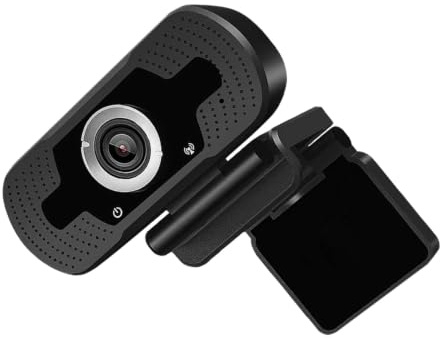 CAXUSD Webcam 1080p pour Ordinateur Portable Microphone Intégré, Plastique Noir, Installation Pratique, Audio-visuel Clair pour Enseignement en Direct