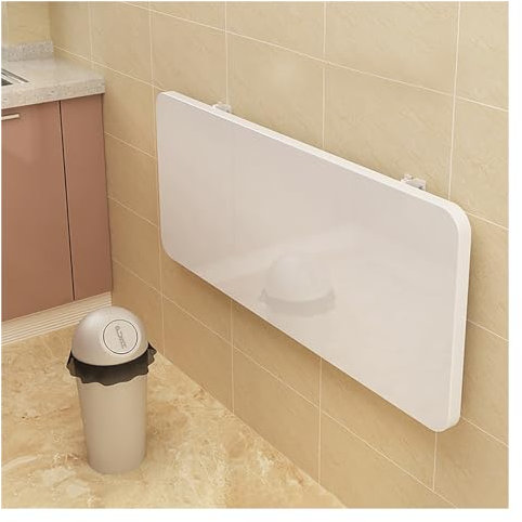 Klappbarer Wandtisch, Klapptisch Platzsparend Zur Wandmontage, Wandklapptisch Küche Schreibtisch, Schwimmender Arbeitst Zur Wandmontage Esstisch Bartisch Balkontisch, Weiß ( Size : 50x80cm/19.7x31.5in