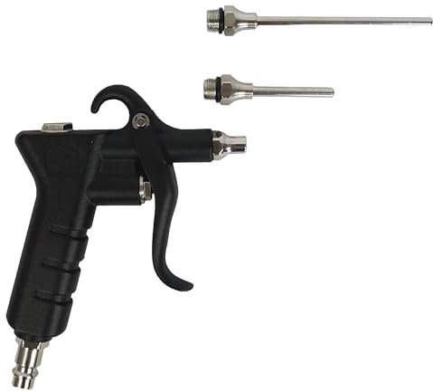 siwitec Druckluftpistole mit Verlängerungsstücken 6 und 10 cm Länge und 1/4 Schnellanschlusskupplung | Druckluftwerkzeug | Druckluft Zubehör Kompressor | Luftpistole | Druckluft-Ausblaspistole