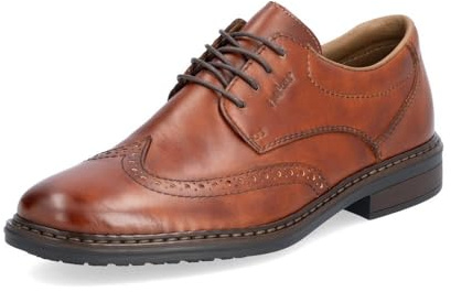 Rieker 17620-24 brunt läder extra bred passform brogue skor, Brun, 7.5 UK X-Wide