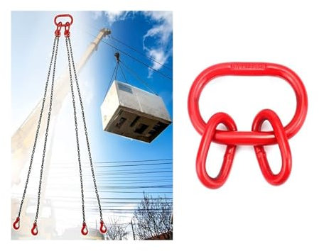 ZoRHac Chain Sling Ring, Oblong Master Link Hoist Ring for Lifting Rigging,(6.4 T)