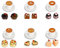 Mini Food 24-Teiliges Puppenhaus Zubehör Küche, Wichtel Essen, Miniatur Lebensmittel Kaffeetasse Kuchen Dessert, Zubehör für Miniküche, Mini-Teeparty, DIY-Mikrolandschaft