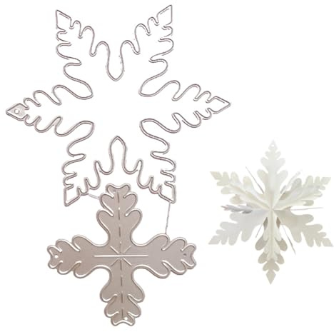 Stanzschablonen Weihnachten Schneeflocken Stanzformen Metall Prägeschablonen Stanzschablone Weihnachten Metall Stanzformen Stanzbögen Scrapbooking Stanzer Prägeschablonen für Xmas DIY Karten