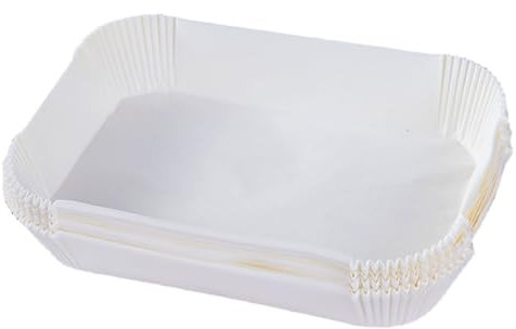 Ciieeo 50pcs Air Fryer Paper Liner Non Stick Baking Parchment Paper Disposable Oil Absorbing Mat for Air Fryer Tray Kitchen Baking Use