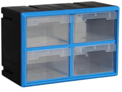 Gralara Cassetto Contenitore Organizer, organizzazione Garage, Montaggio a Parete, Contenitore per Bagno di casa, Cassetta degli Attrezzi per Perline, 4 Cassetti