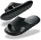 Misolin Ciabatte Donna Estive Casa Pantofole Leggere Uomo Doccia Sandali Comode Antisudore Slide Piscina Spiaggia Scarpe Unisex,Nero W12(42-43 EU)