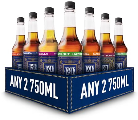 Tate & Lyle Pick Your Own Barista Sugar Syrups 2 x 750ml, With Pump Options