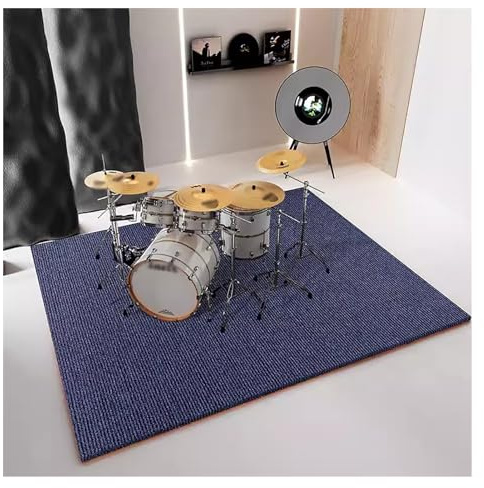 FBANULPEX Long Jump Mat，Physical Training Pad Non-Slip Piano Soundproofing Carpet Absorbing Mat,6mm Thick Carpet Acoustic Pads(Blue,120x140cm)