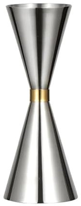 QuxetlRyz Jigger 2 Piezas de Acero Inoxidable for Barra de cócteles, Vaso medidor, medidor de Bebidas de Doble Trago, Accesorios for Barra de Fiesta de Cocina(60-90ml)