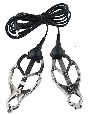 RTNPKLA Pinces à tétons sexuels SM, pinces à clitoris/mamelon/sein bondage SM, pinces à tétons jouets sexuels for femmes(Black Schwarz)