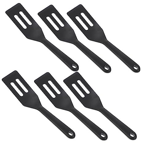 HOLIDYOYO 6 Pièces Mini-pelle Ustensile Spatule En Silicone Biscuit Pâtisserie Spatule De Cuisson Outil De Cuisine En Silicone Petites Spatules Pour Noir Gel De Silice
