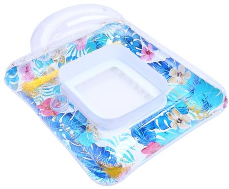 Glitter Tropical Leaf Pool Float - Funkelnder aufblasbarer Loungesessel für Erwachsene, Wasserhängematte mit Palmendesign für Pool, Strand, See & Sommerpartys