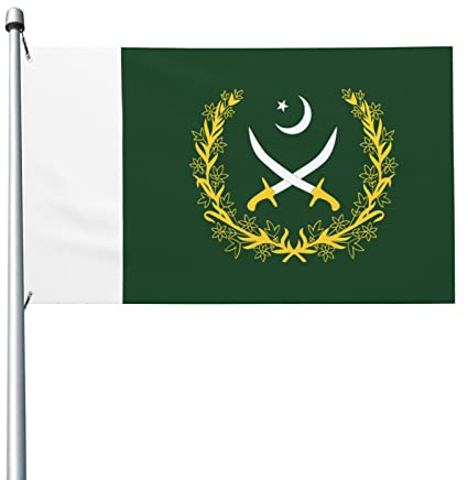 Garden Flag The Chief Of The Army Staff Pakistan Outdoor Decorative Banner Vivid Color Windward Flags Light Pride Flag For Procession Porch Lawn 152X90CM