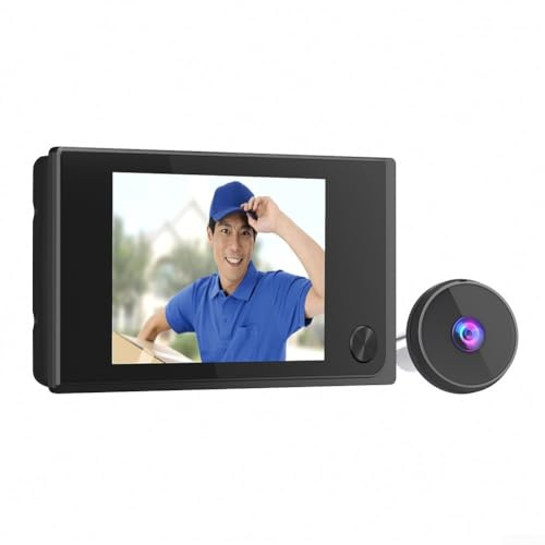 Trayneel Spioncino digitale LCD da 3,5 pollici con telecamera HD 720p HD 120, campanello grandangolare in lega di zinco, design a prova di manomissione, per la sicurezza domestica diurna e notturna